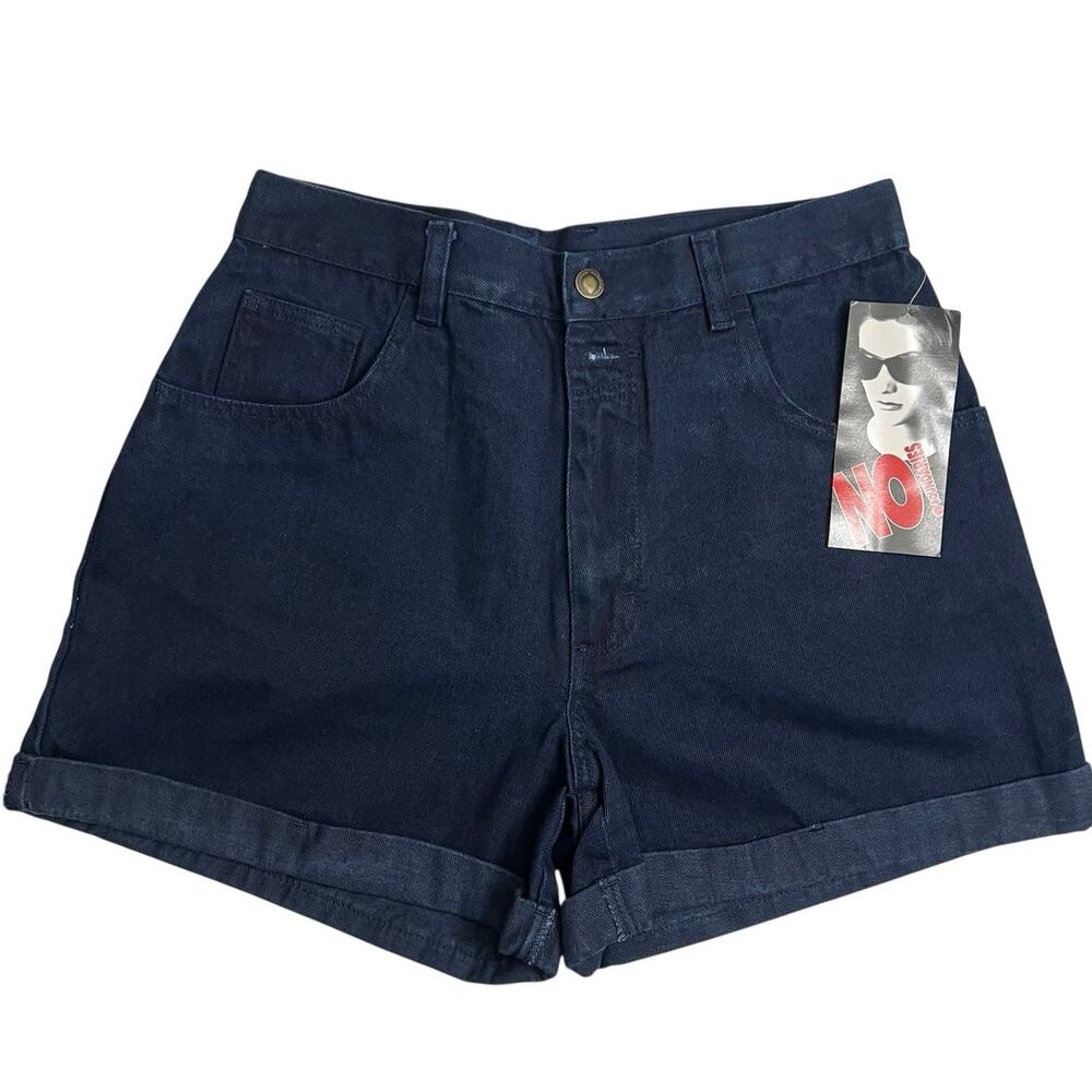Vintage‎ Y2K No Boundaries High Waist Denim Shorts Womens 11/12 Blue NWT 1997